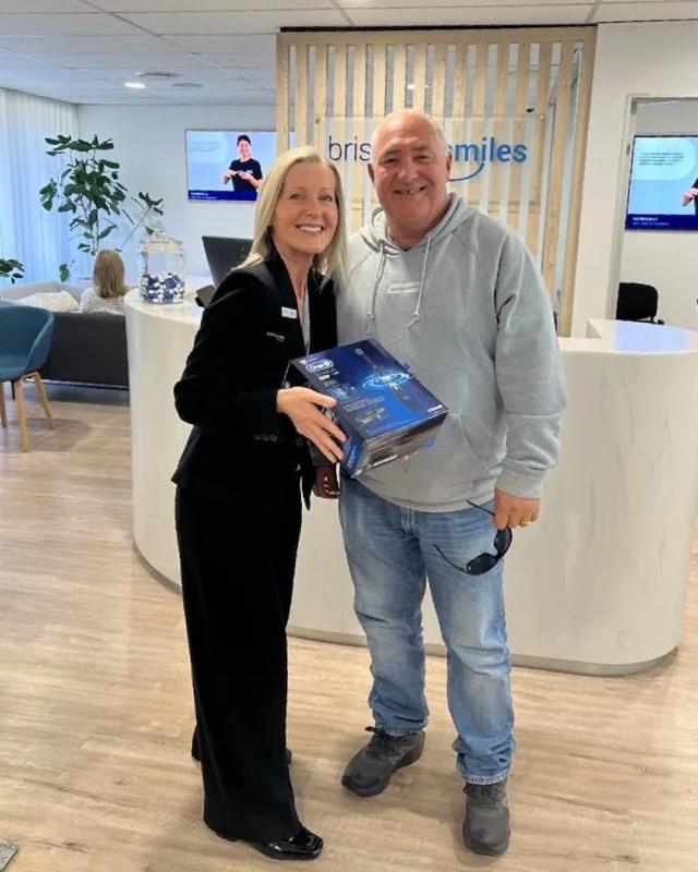 Congratulations to our wonderful patient, Dwayne, for receiving our patient loyalty giveaway! ๐๐ชฅ Dwayne's visit to Brisbane Smiles left him not only with a big smile, but also with a complimentary Oral-B Genius 9000 Electric Toothbrush to keep his smile sparkling clean โจ
We are so grateful for our incredible community of patients who inspire us to provide the #1 Dental Experience each and every day!