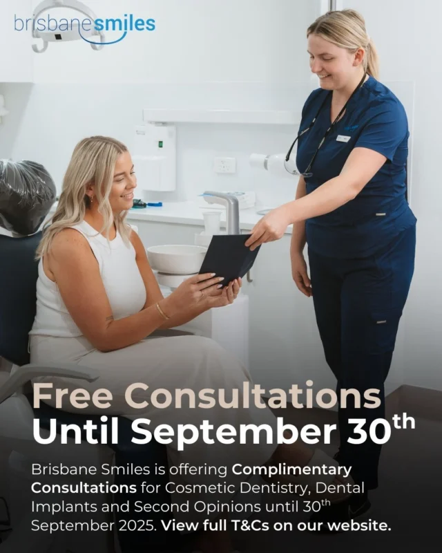 Free Consultations for Smile Makeovers, Veneers, Dental Implants & Second Opinions until September 30th! 🌟

If you are looking to explore your best tailored treatment options, now is the perfect time to get expert advice – with no obligation.

Why choose Brisbane Smiles for a Consultation?
✔️ 77 years of trusted care and expertise
✔️ Personalised consultations tailored to your goals
✔️ Advanced technology for exceptional results
✔️ A comfort-first approach every step of the way
✔️ 1000+ 5-star reviews

Book your free appointment today and take the first step.

Visit the link in our bio or call us on 3870 3333 to schedule your consultation 📲 Offer valid until 30 September 2025.

*View full T&Cs on our website, link in bio. Offer valid until 30 September 2025.

#brisbanesmiles #brisbanedentist #freeconsults #brisbaneveneers #brisbanedentalimplants #brisbanesmilemakeovers #bestbrisbanedentist