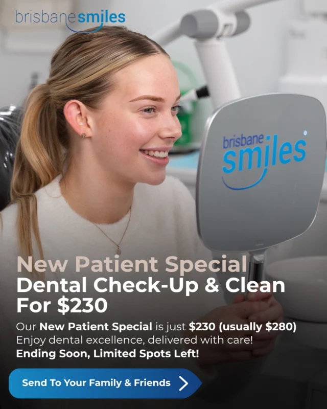 New Patient Special ✨ Ending Soon! Do not miss your chance to take advantage of this limited-time offer. 

New patients can enjoy a comprehensive Dental Check-Up & Clean for just $230 (usually $280) at Brisbane Smiles. Receive personalised care from both a General Dentist and a Dental Hygienist, using our advanced technology for a thorough check-up and deep clean. 🦷

Share the gift of a healthy smile! Invite your friends and family to take advantage of this special offer and experience dental excellence delivered with care. 💙

Spots are filling fast! Book your appointment via the link in our bio, or call us on 3870 3333. 

*View full T&Cs on our website www.bsmiles.au. Offer valid until 30 November 2025.

#brisbanesmiles #newpatientoffer #brisbanedentist

⚠️ Treatment outcomes differ for each individual and cannot be guaranteed. All photos and videos feature actual patients and are for informational purposes only. All surgical or invasive procedures carry risks. Before proceeding, consult a qualified health practitioner and seek a second opinion. Go to bsmiles.au/txinfo to learn about potential risks and important treatment considerations.