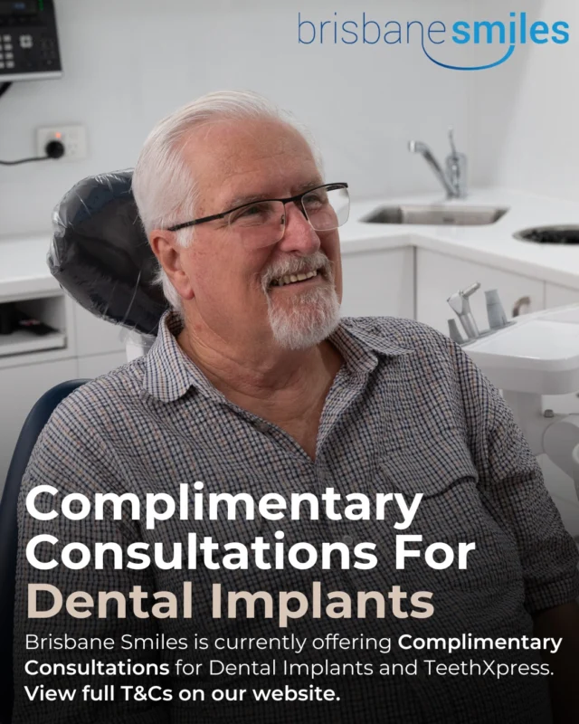 Considering Dental Implants or TeethXpress? Now is the perfect time to explore your options with a complimentary consultation at Brisbane Smiles! 🌟

Why consider Dental Implants or TeethXpress®?
✅  Dental Implants provide a long-lasting, natural-looking way to replace missing teeth.
✅  TeethXpress® is an innovative procedure that delivers a complete set of natural-looking teeth in a single appointment, perfect for full-jaw or full-mouth restoration.

You can visualise and preview your potential new smile with a Digital Smile Design, allowing you to see what is possible before any treatment begins. 

Why book your complimentary consultation with Brisbane Smiles?
✔️ 77 years of trusted care and expertise
✔️ Personalised consultations designed around your goals
✔️ Advanced technology to plan your treatment with precision
✔️ A comfort-first approach every step of the way

Book your complimentary Dental Implant or TeethXpress consultation today by visiting the link in our bio or by calling us on 3870 3333 📲

*View full T&Cs on our website, link in bio. Offer valid until 31 March 2026.

#brisbanesmiles #brisbanedentist #freeconsults #brisbaneveneers #brisbanedentalimplants #brisbanesmilemakeovers #bestbrisbanedentist

⚠️ Treatment outcomes differ for each individual and cannot be guaranteed. All photos and videos feature actual patients and are for informational purposes only. All surgical or invasive procedures carry risks. Before proceeding, consult a qualified health practitioner and seek a second opinion. Go to bsmiles.au/txinfo to learn about potential risks and important treatment considerations.