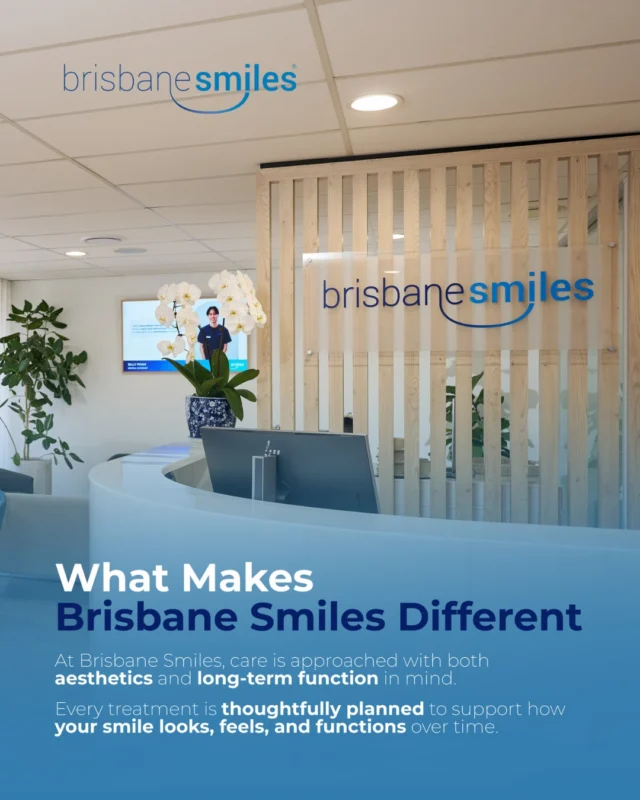 At Brisbane Smiles, treatment is approached with both aesthetics and long-term function in mind.

We take the time to understand your goals, assess your individual needs, and develop a plan that considers not just how your smile looks — but how it functions and feels over time.

It’s a comprehensive, considered approach to care.

#brisbanesmiles #complimentaryconsultsbrisbane #brisbanedentist

⚠️ Treatment outcomes differ for each individual and cannot be guaranteed. All photos and videos feature actual patients and are for informational purposes only. All surgical or invasive procedures carry risks. Before proceeding, consult a qualified health practitioner and seek a second opinion. Go to bsmiles.au/txinfo to learn about potential risks and important treatment considerations.