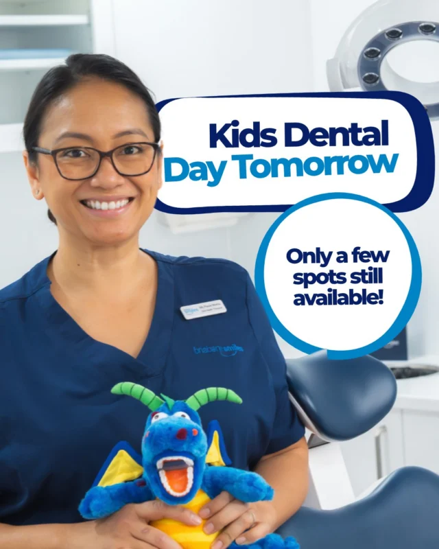 Kids Dental Day is tomorrow 💙🪥🌟
It's not too late to book your child's spot for a fun, positive trip to the dentist. We'll help them build confidence, learn healthy habits and enjoy a dental experience designed just for kids.

Our Kids Dental Day is available for children aged 10 and under, with appointments covered by your health fund rebate only, or $80 without private health insurance.

We only have a few appointments remaining, so if you've been meaning to book, now's the time.

🌟 Book your child’s Kids Day appointment today. 
📞 07 3870 3333
brisbanesmiles.au/kids-day/

Brisbane Smiles. Making dental visits a little more fun, one smile at a time.